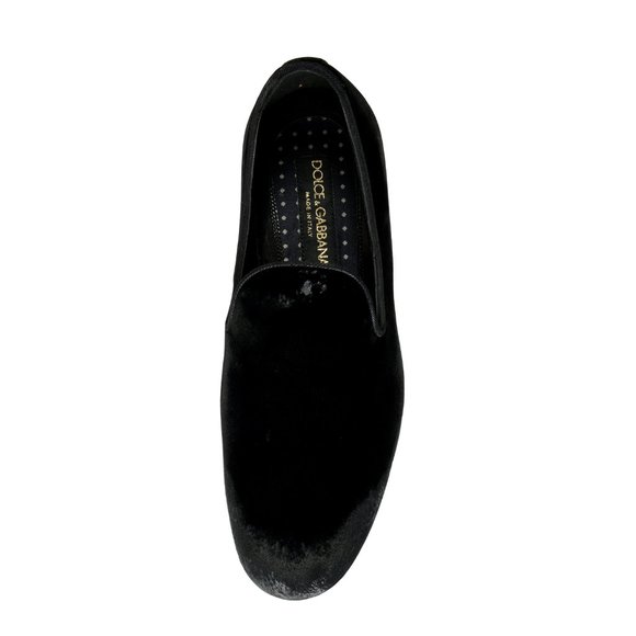 Dolce & Gabbana Men\'s Black Velour Leather Loafers Shoes UK 5.5 US 6.5 IT 39.5 main image 7
